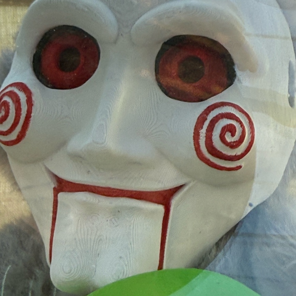 LABUBU Spooky White and Red Puppet Mask